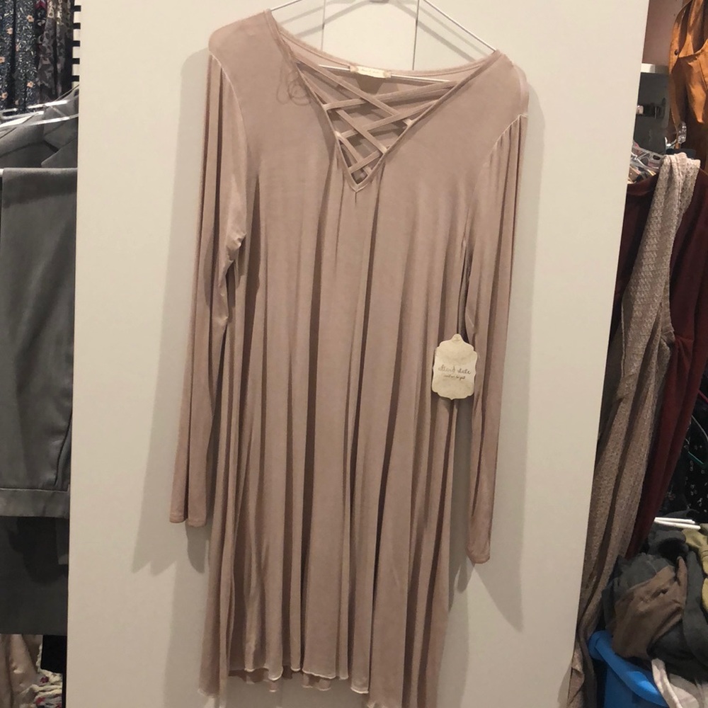 Altar’d State Soft Pink Shirt Dress
